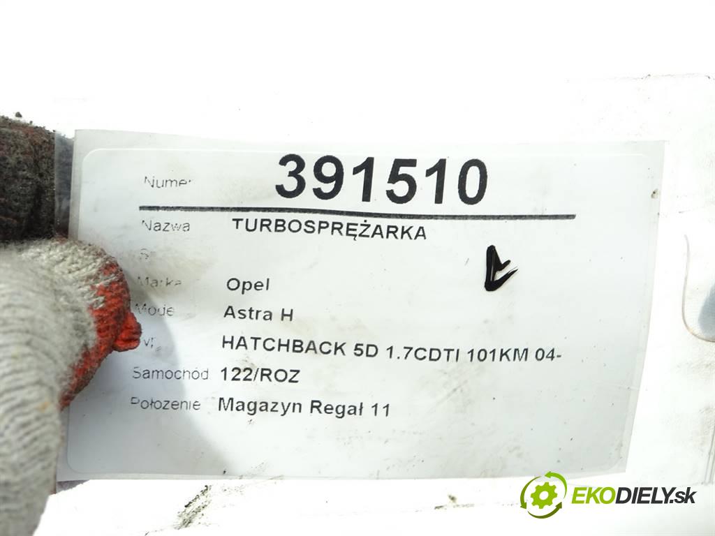 Opel Astra H  2004 101KM HATCHBACK 5D 1.7CDTI 101KM 04-14 1700 turbo 897300-0923 (Turbodúchadla (kompletní))