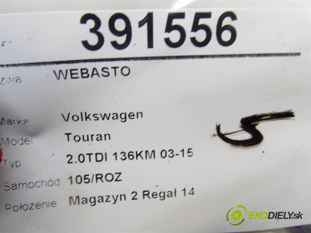 Volkswagen Touran  2003 100 kW 2.0TDI 136KM 03-15 2000 Webasto 1K0815065H (Webasto ohřívače)