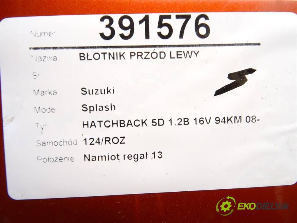 Suzuki Splash  2011 69 kW HATCHBACK 5D 1.2B 16V 94KM 08-14 1200 blatník přední část levý