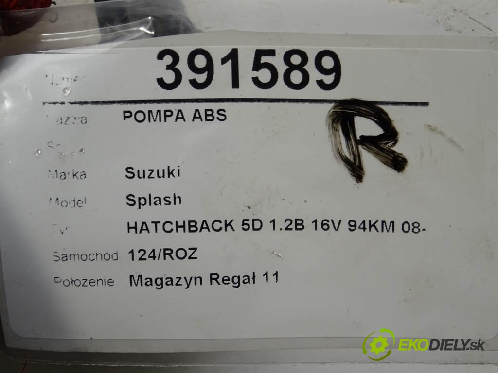 Suzuki Splash  2011 69 kW HATCHBACK 5D 1.2B 16V 94KM 08-14 1200 Pumpa ABS 86L0 (Pumpy ABS)