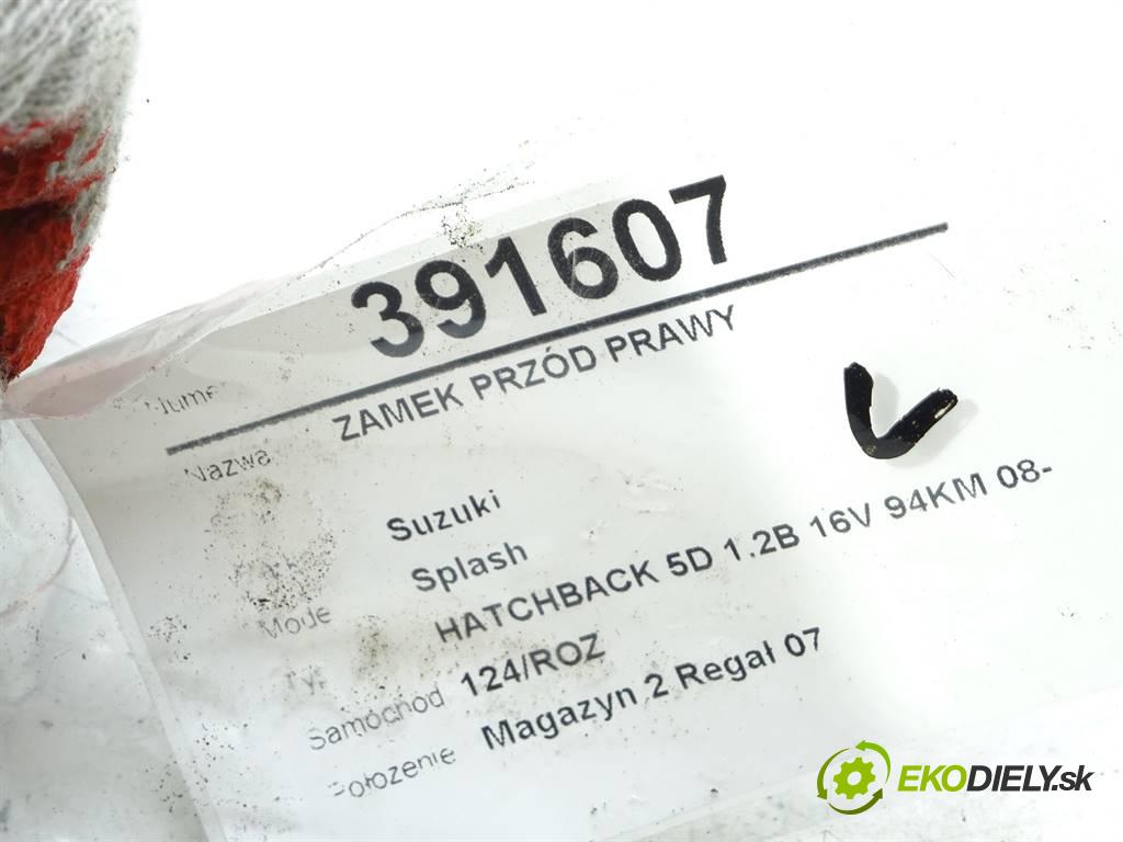 Suzuki Splash  2011 69 kW HATCHBACK 5D 1.2B 16V 94KM 08-14 1200 zámok přední část pravý 82201-51K51