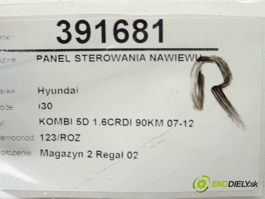 Hyundai i30  2009 66 kW KOMBI 5D 1.6CRDI 90KM 07-12 1600 Panel ovládania kúrenia 97250-2L170 (Prepínače, spínače, tlačidlá a ovládače kúrenia)