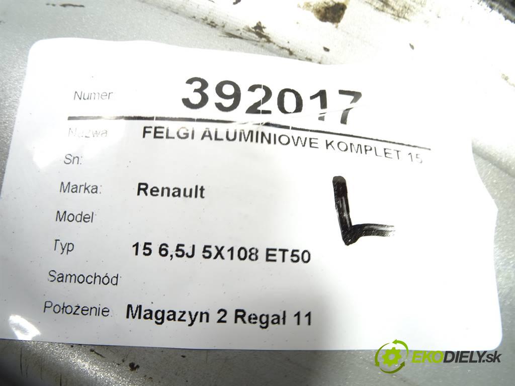 Renault     15 6,5J 5X108 ET50  disky hliníkové 15  (Hliníkové)