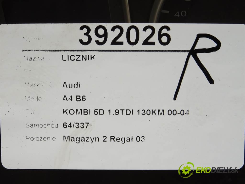 Audi A4 B6  2002 96 kW KOMBI 5D 1.9TDI 130KM 00-04 1900 Prístrojovka 1036901830 (Prístrojové dosky, displeje)