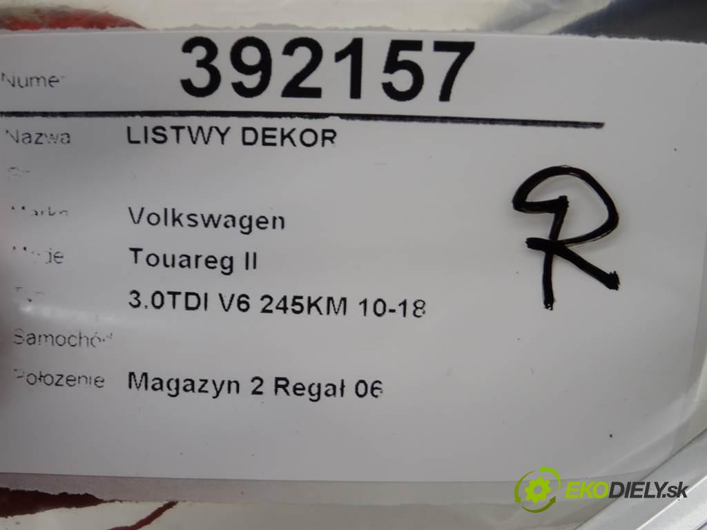Volkswagen Touareg II    3.0TDI V6 245KM 10-18  lišty kryt 7P1857190A 7P1857189B (Lišty)