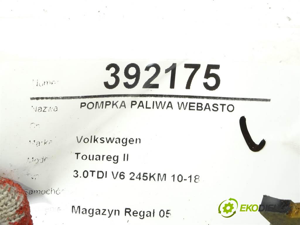 Volkswagen Touareg II    3.0TDI V6 245KM 10-18  motorek paliva Webasto 22454401 (Webasto ohřívače)