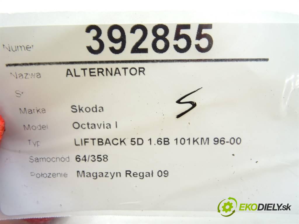 Skoda Octavia I  1998 74KW LIFTBACK 5D 1.6B 101KM 96-00 1595 Alternátor 0123310037 (Alternátory)