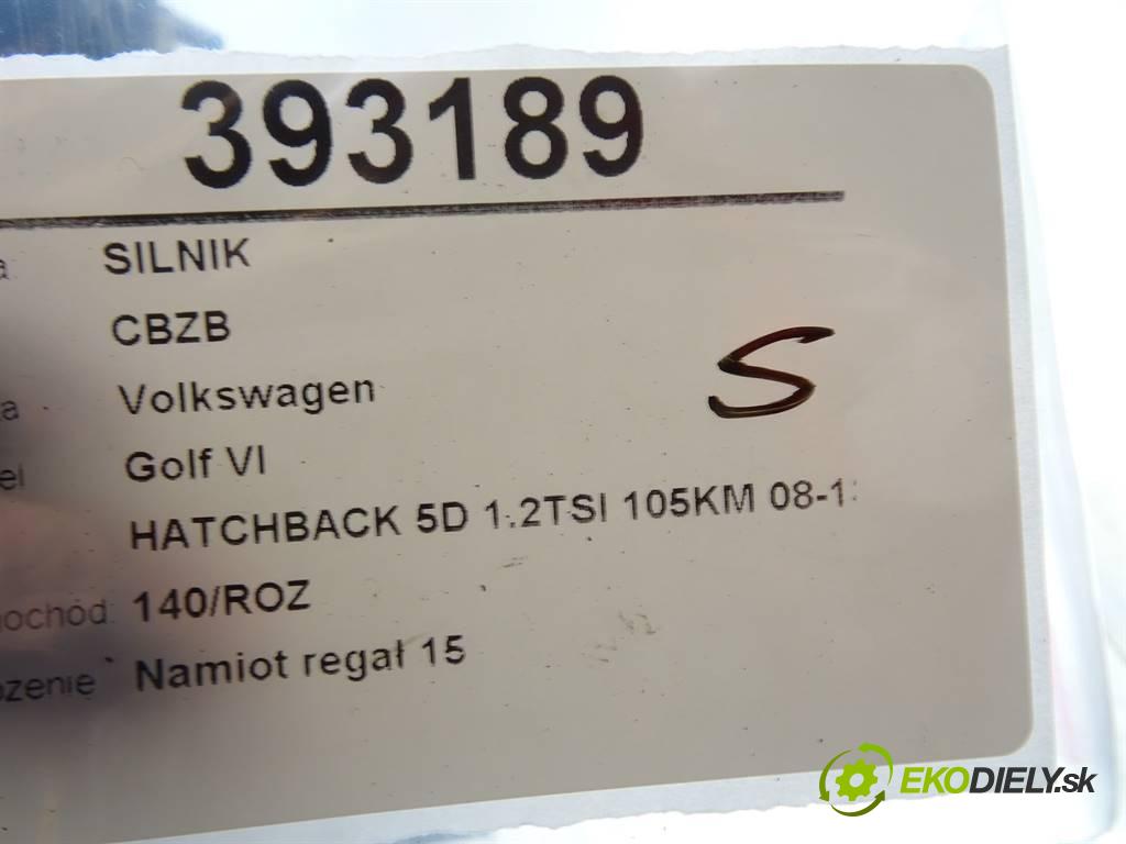 Volkswagen Golf VI  2010 77 kW HATCHBACK 5D 1.2TSI 105KM 08-13 1200 motor CBZB (Motory (kompletní))