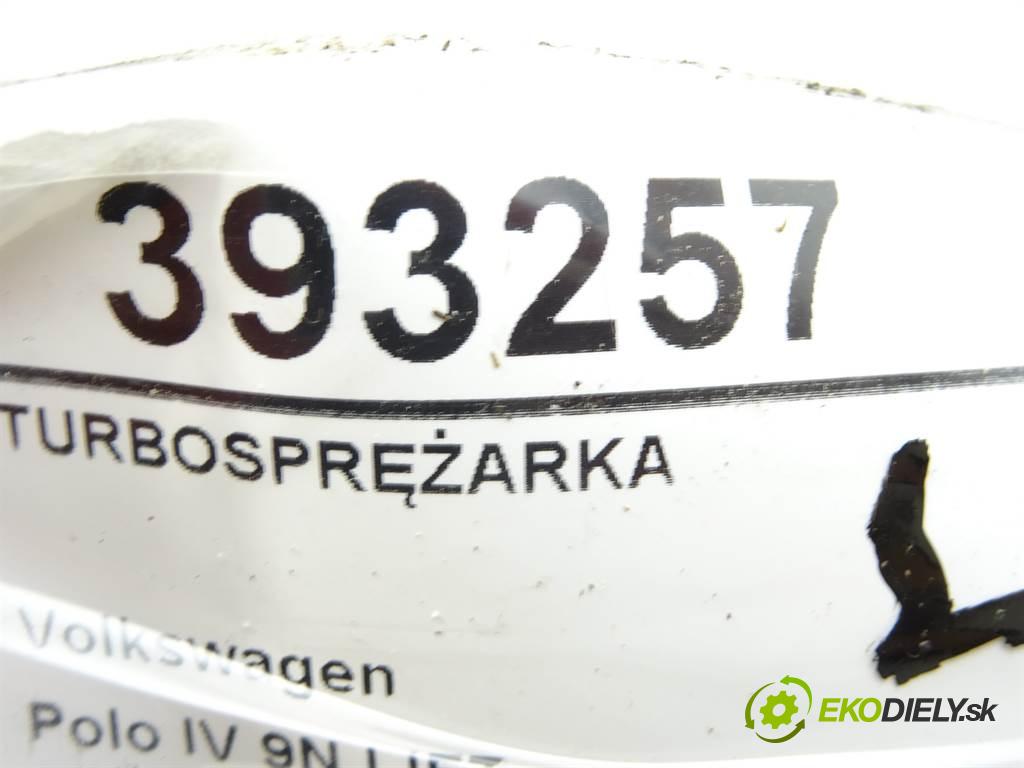 Volkswagen Polo IV 9N LIFT  2006 55 kW HATCHBACK 5D 1.4TDI 75KM 05-09 1400 Turbodúchadlo,turbo  (Turbodúchadlá (kompletné))