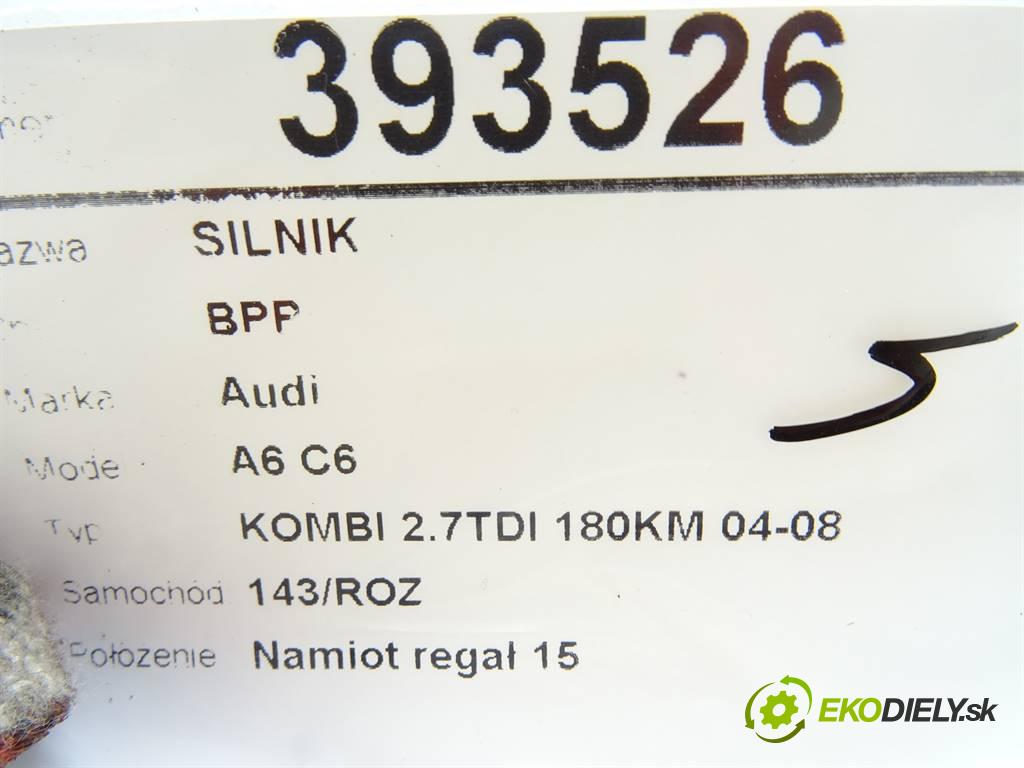 Audi A6 C6  2006 132 kW KOMBI 2.7TDI 180KM 04-08 2700 Motor BPP (Motory (kompletné))