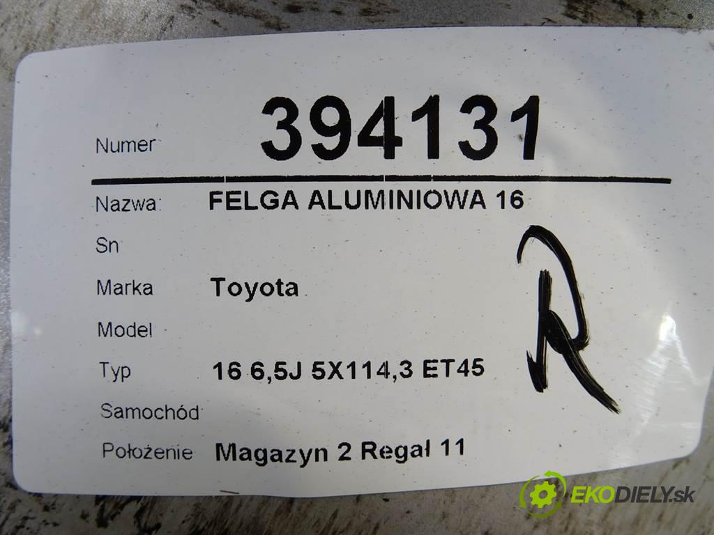 Toyota     16 6,5J 5X114,3 ET45  disk 16  (Hliníkové)