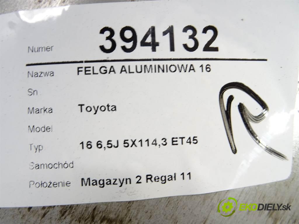 Toyota     16 6,5J 5X114,3 ET45  disk 16  (Hliníkové)