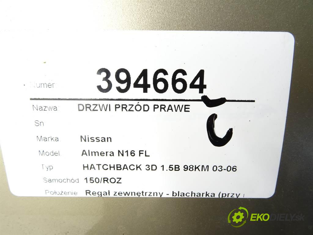 Nissan Almera N16 FL  2004 72kW HATCHBACK 3D 1.5B 98KM 03-06 1497 dveře přední část pravé