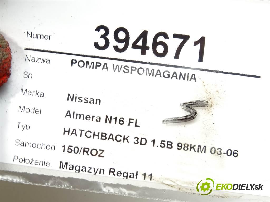 Nissan Almera N16 FL  2004 72kW HATCHBACK 3D 1.5B 98KM 03-06 1497 Pumpa servočerpadlo 49110BM702 (Servočerpadlá, pumpy riadenia)