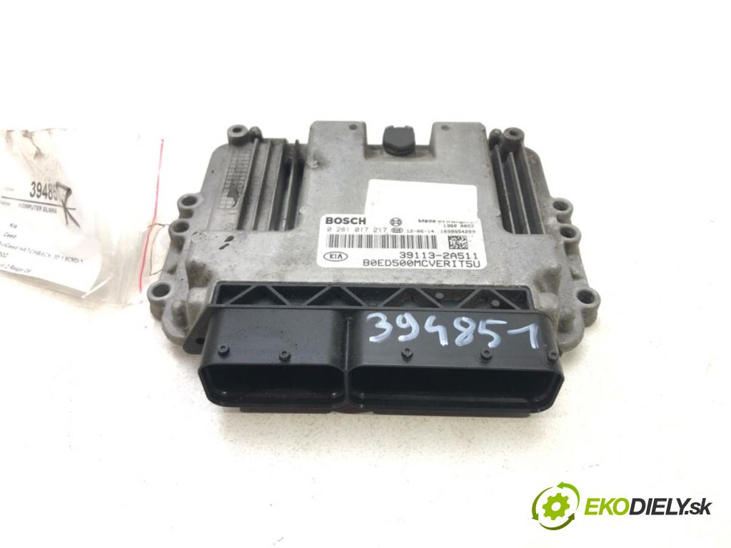 KIA CEED liftback (ED) 2006 - 2012    1.6 CRDi 115 85 kW [115 KM] olej napędowy 2006 - 2  riadiaca jednotka Motor 39113-2A511 (Riadiace jednotky)