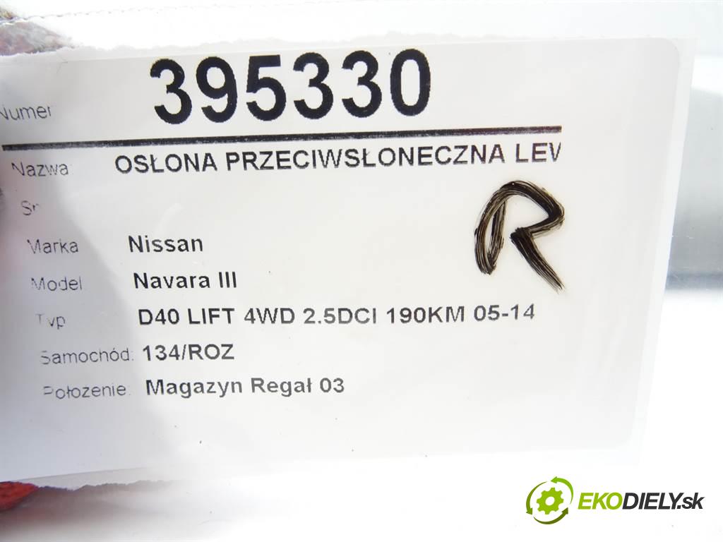 Nissan Navara III  2012 140 kW D40 LIFT 4WD 2.5DCI 190KM 05-14 2500 Clona slnečná ľavá strana  (Ostatné)