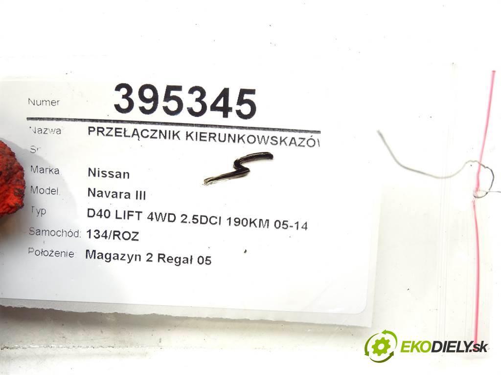 Nissan Navara III  2012 140 kW D40 LIFT 4WD 2.5DCI 190KM 05-14 2500 Prepínač smeroviek  (Prepínače, spínače, tlačidlá a ovládače kúrenia)