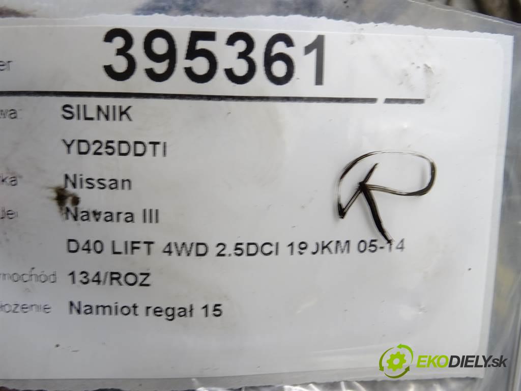 Nissan Navara III  2012 140 kW D40 LIFT 4WD 2.5DCI 190KM 05-14 2500 motor YD25DDTI (Motory (kompletní))
