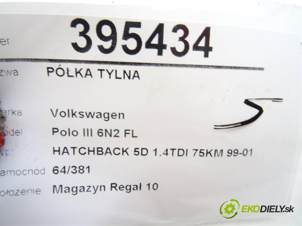 Volkswagen Polo III 6N2 FL  2000  HATCHBACK 5D 1.4TDI 75KM 99-01 1400 Pláto zadná  (Pláta zadné)