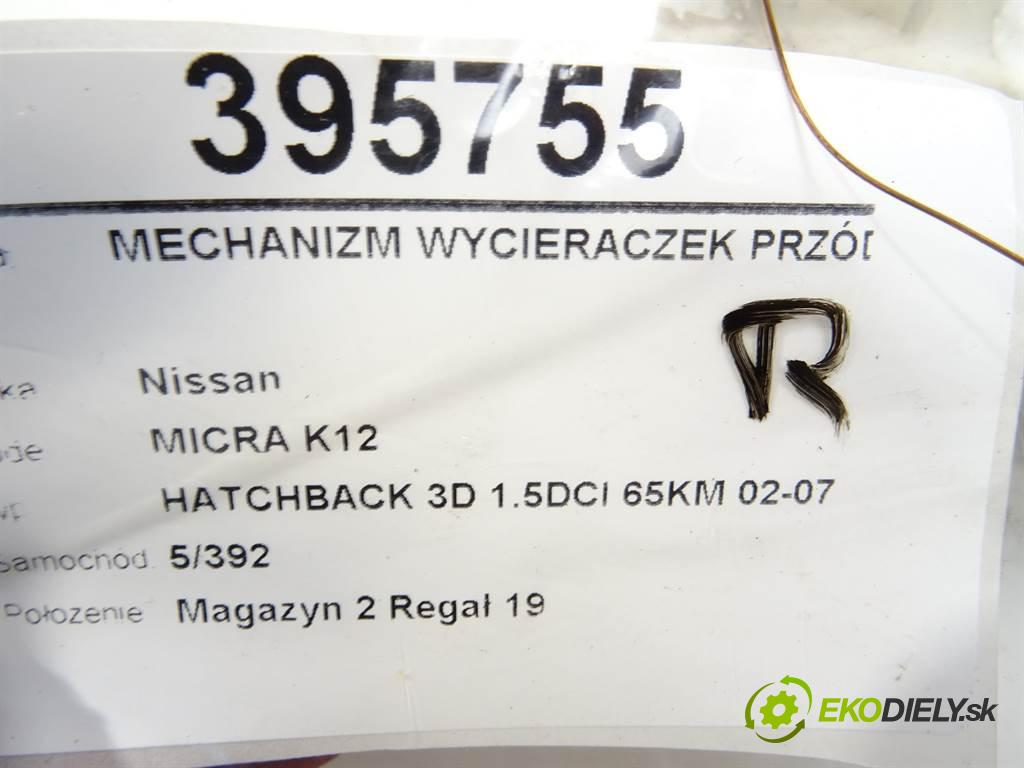 Nissan MICRA K12  2003 48 kW HATCHBACK 3D 1.5DCI 65KM 02-07 1500 Mechanizmus stieračov predný 28810AX700 (Motorčeky stieračov predné)