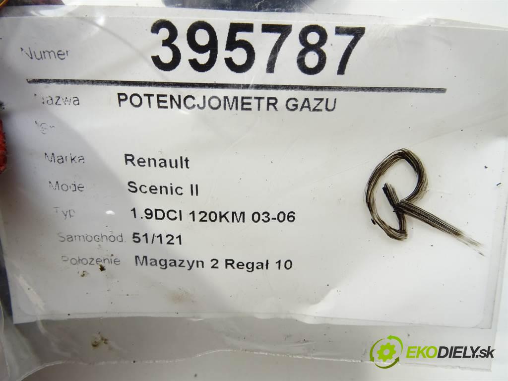 Renault Scenic II  2004 88 kW 1.9DCI 120KM 03-06 1900 Potenciometer plynového pedálu 8200159645 (Pedále)