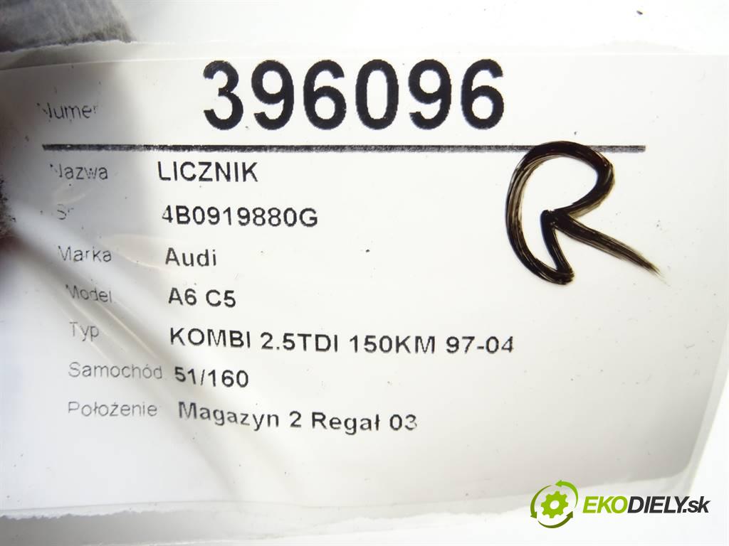 Audi A6 C5  1999 110 kW KOMBI 2.5TDI 150KM 97-04 2500 Prístrojovka 4B0919880G (Prístrojové dosky, displeje)