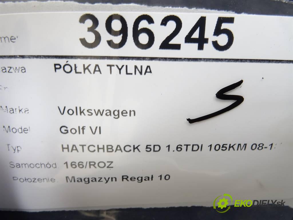 Volkswagen Golf VI  2012 77 kW HATCHBACK 5D 1.6TDI 105KM 08-13 1600 Pláto zadná  (Pláta zadné)
