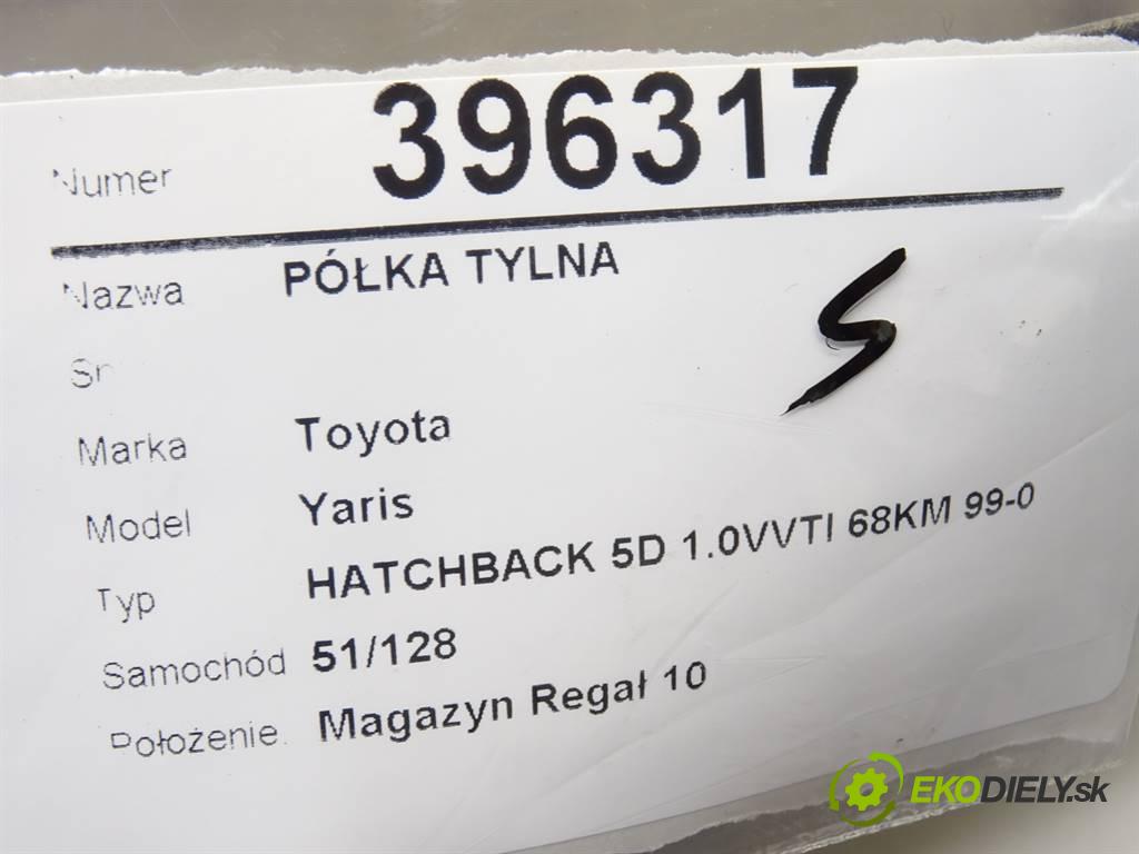 Toyota Yaris  1999 50 kW HATCHBACK 5D 1.0VVTI 68KM 99-03 1000 Pláto zadná  (Pláta zadné)