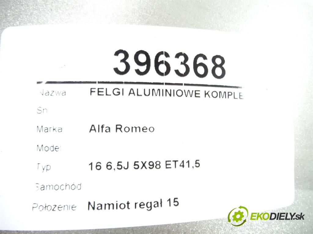 Alfa Romeo     16 6,5J 5X98 ET41,5  disky hliníkové 16  (Hliníkové)