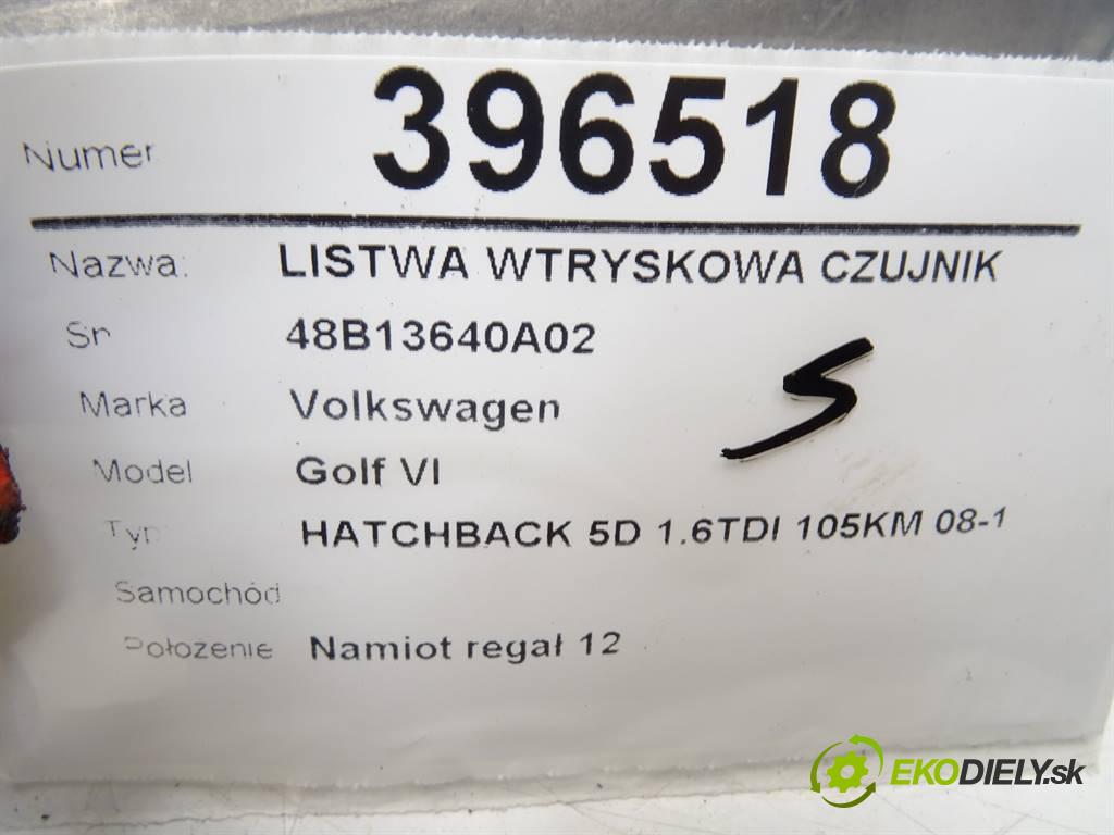 Volkswagen Golf VI    HATCHBACK 5D 1.6TDI 105KM 08-13  lišta vstřikovací snímač 48B13640A02