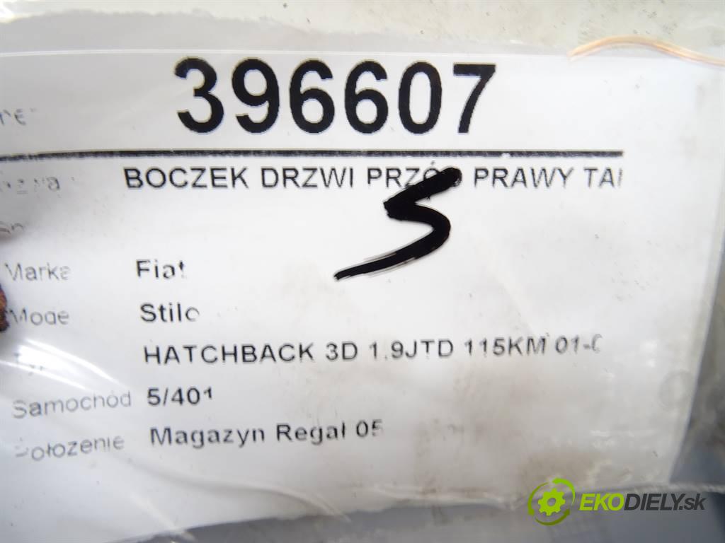 Fiat Stilo  2005 85 kW HATCHBACK 3D 1.9JTD 115KM 01-07 1900 ča dveře přední část pravý tapacír