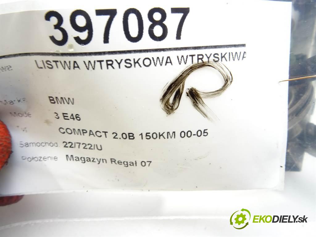 BMW 3 E46  2003  COMPACT 2.0B 150KM 00-05 1800 Lišta vstrekovacia Vstrekovacie ventily  (Vstrekovacie lišty)