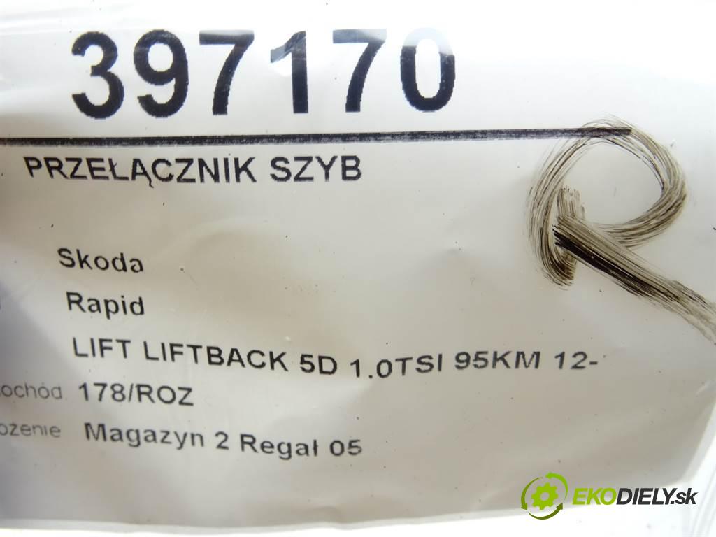 Skoda Rapid  2017 70 kW LIFT LIFTBACK 5D 1.0TSI 95KM 12-19 1000 přepínač oken 5JB959858C (Ovládaní topení a přepínače)