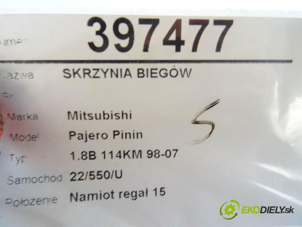 Mitsubishi Pajero Pinin  2002  1.8B 114KM 98-07 1800 Prevodovka  (Prevodovky)