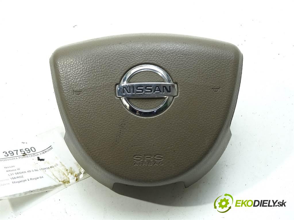 Nissan Altima III  2006 128 kW L31 SEDAN 4D 2.5B 178KM 02-06 2500 AirBag volantu  (Airbagy)