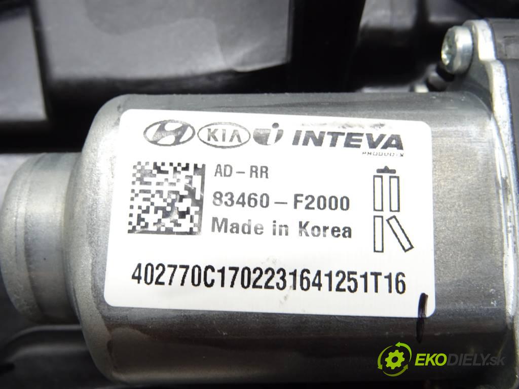 Hyundai Elantra VI  2017 93,8 SEDAN 4D 1.6B 128KM 15-20 1600 mechanismus okna zadní část pravý 83460-F2000