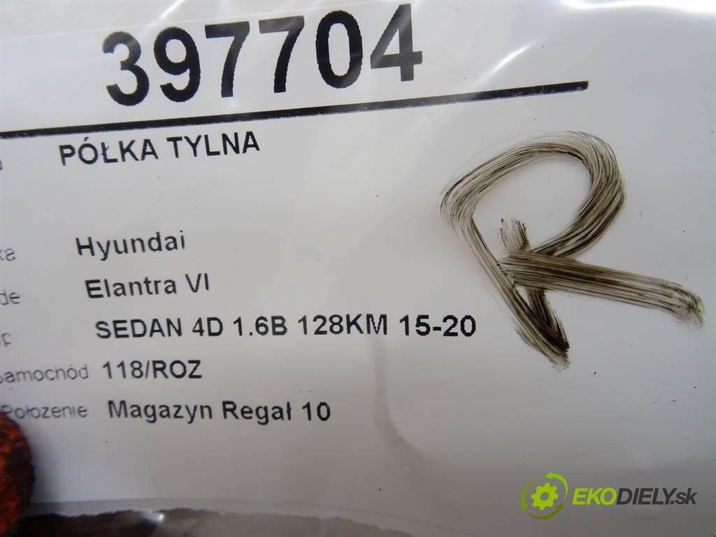 Hyundai Elantra VI  2017 93,8 SEDAN 4D 1.6B 128KM 15-20 1600 Pláto zadná 85610-F2010 (Pláta zadné)