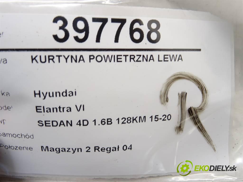 Hyundai Elantra VI    SEDAN 4D 1.6B 128KM 15-20  Stropný ľavá strana 85010F2200 (Airbagy)