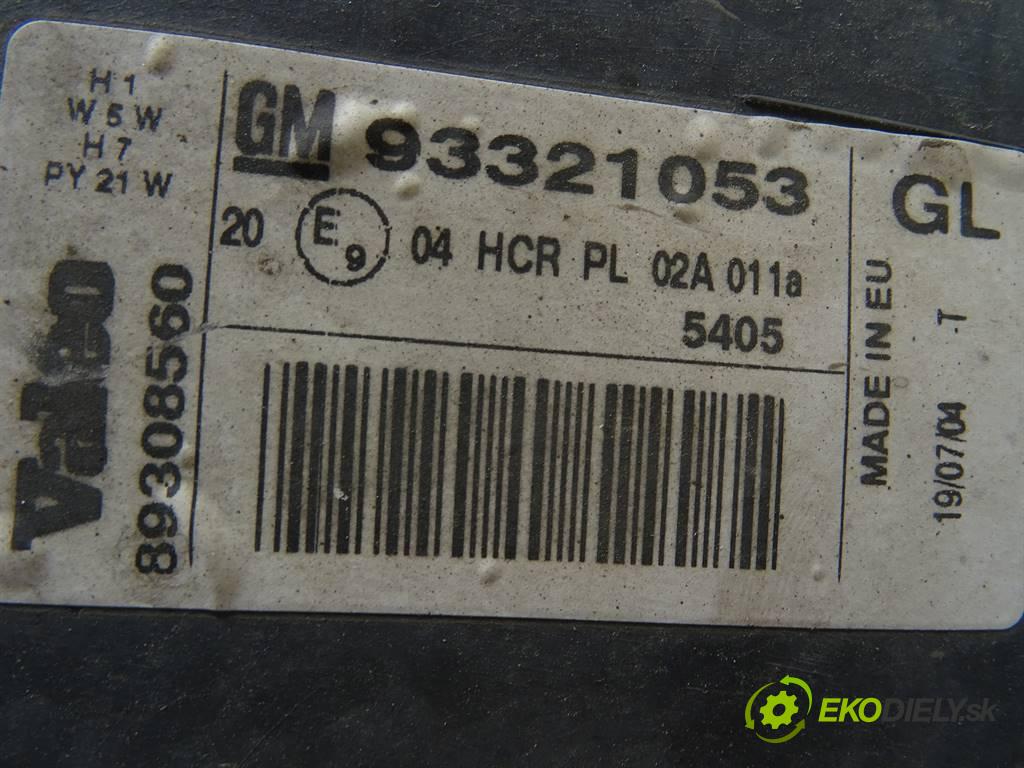 Opel Meriva  2004 74 kW 1.7CDTI 100KM 02-10 1700 Svetlomet pravy 93321053 (Pravé)