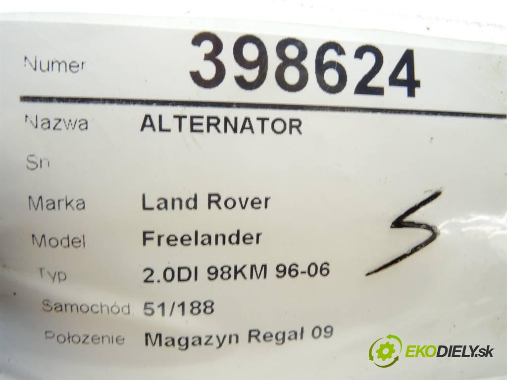 Land Rover Freelander  1998 98KM 2.0DI 98KM 96-06 2000 Alternátor YLE102080 (Alternátory)