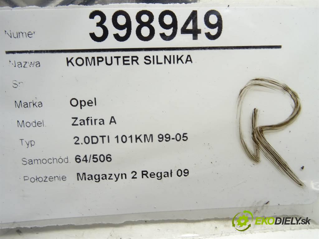 Opel Zafira A  2004  2.0DTI 101KM 99-05 2000 řídící jednotka řídící jednotka pumpy 0281010479