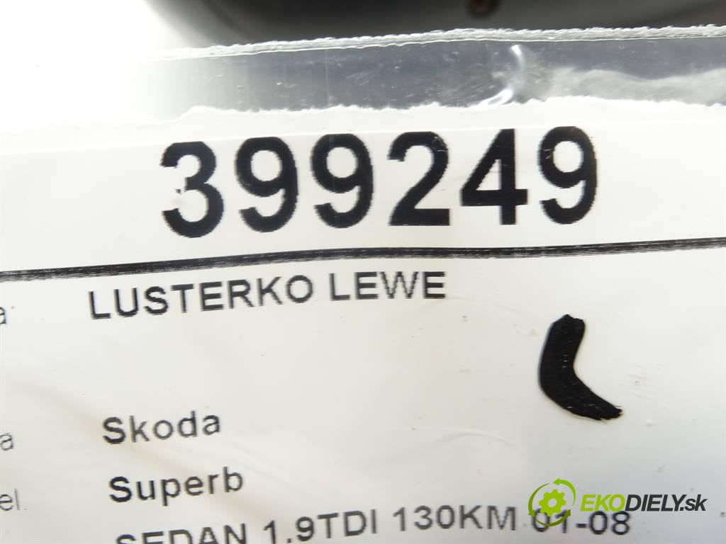 Skoda Superb  2003 96kW SEDAN 1.9TDI 130KM 01-08 1896 zpětné zrcátko levé