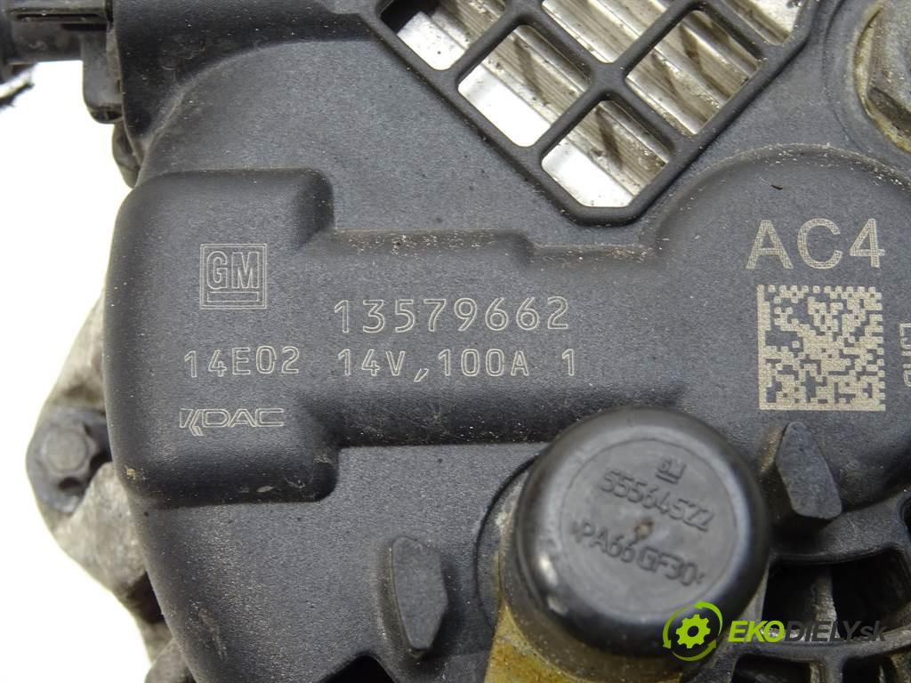 Opel Astra IV J  2014 81kW LIFT KOMBI 5D 1.7CDTI 131KM 09-19 1686 Alternátor 13579662 (Alternátory)