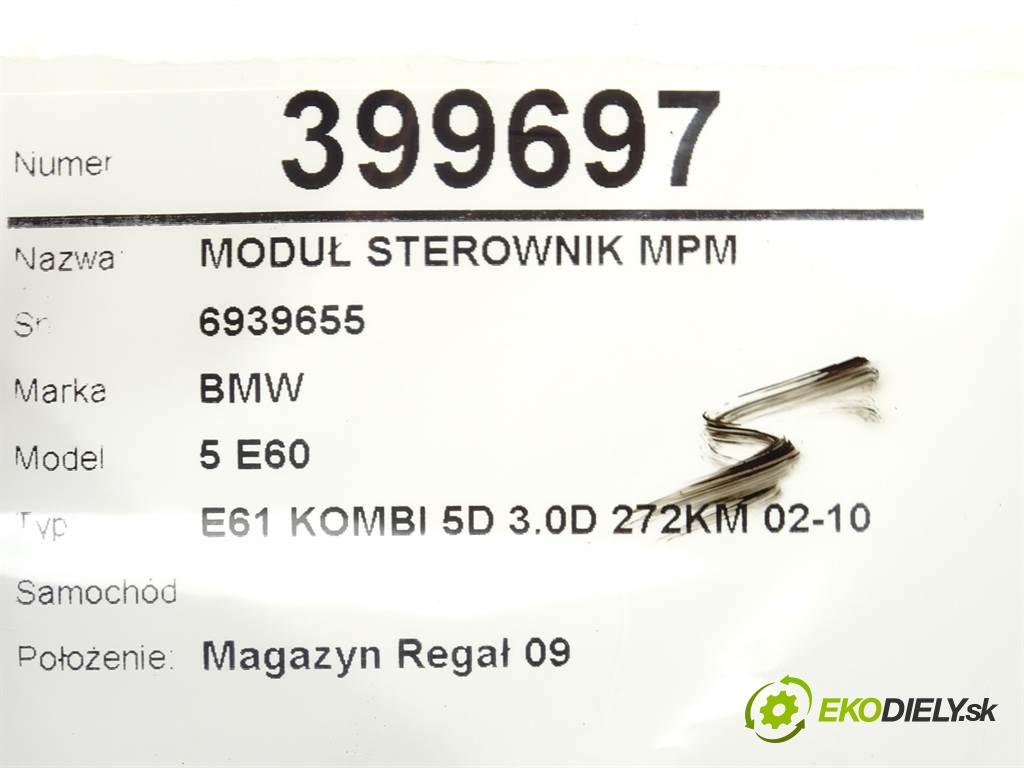 BMW 5 E60    E61 KOMBI 5D 3.0D 272KM 02-10  Modul Riadiaca jednotka MPM 6939655