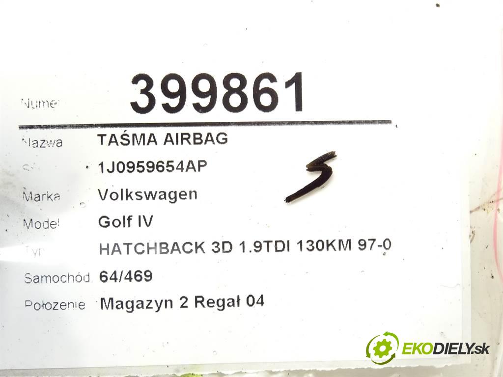 Volkswagen Golf IV  2002 96 kW HATCHBACK 3D 1.9TDI 130KM 97-03 1900 Krúžok, slimák airbag 1J0959654AP (Airbagy)