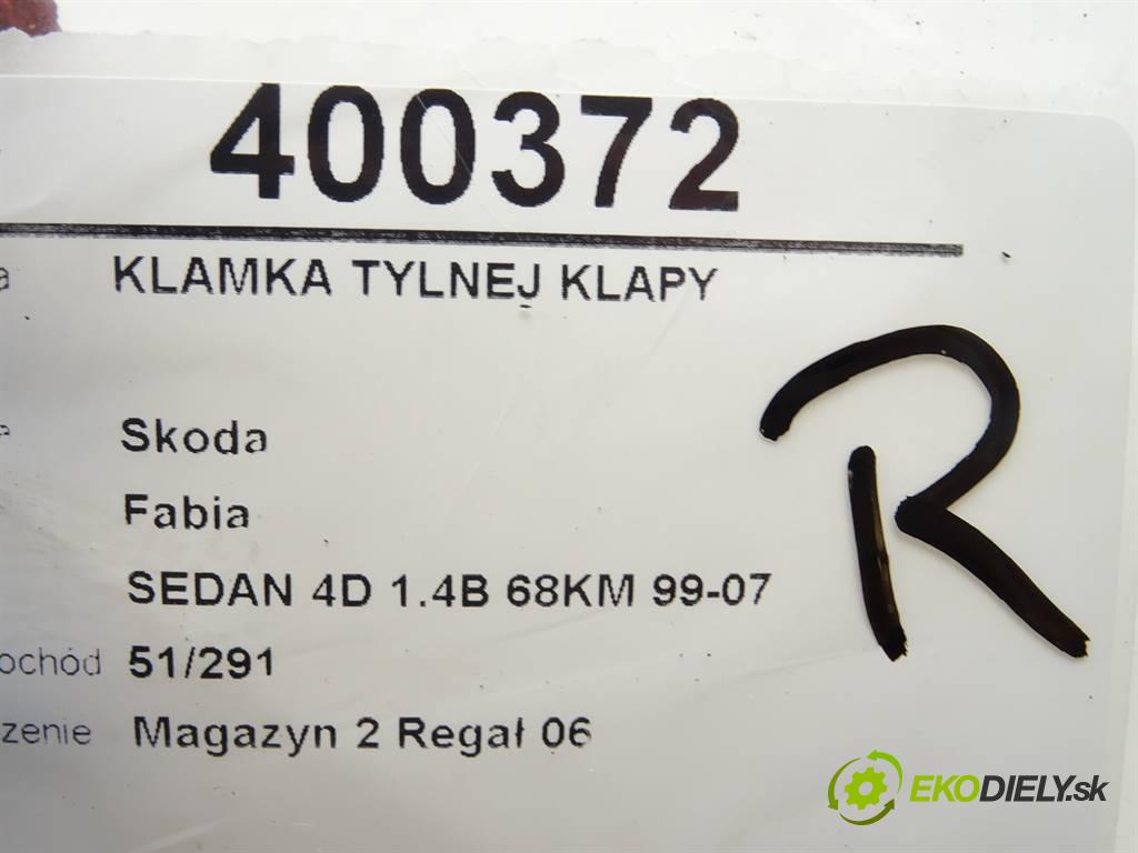 Skoda Fabia  2002 50 kW SEDAN 4D 1.4B 68KM 99-07 1400 Kľučka zad dverí 6Y0827574