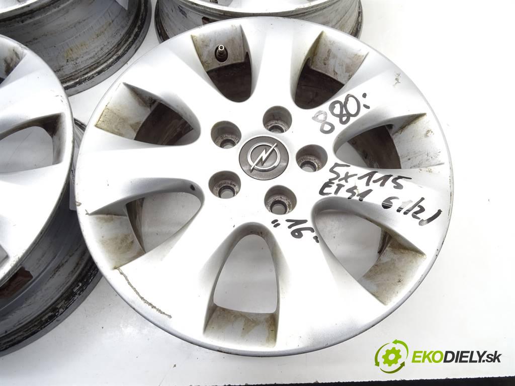 Opel Astra J    16 6,5J 5X115 ET41  disky hliníkové 16  (Hliníkové)