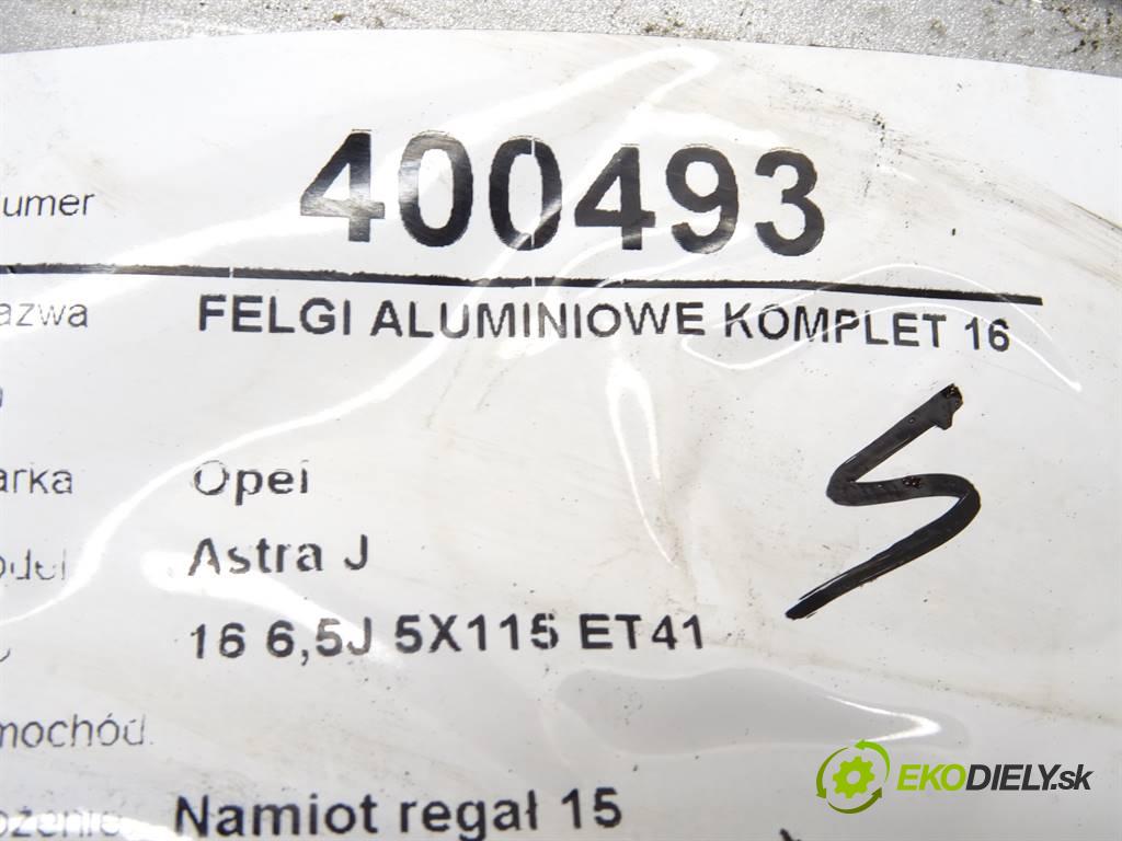 Opel Astra J    16 6,5J 5X115 ET41  disky hliníkové 16  (Hliníkové)