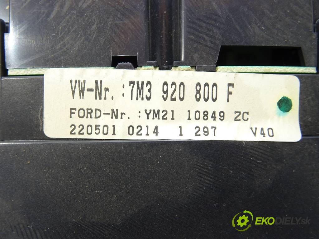 Volkswagen Sharan LIFT  2001 66 kW 1.9TDI 90KM 00-10 1900 Prístrojovka 7M3920800F (Prístrojové dosky, displeje)