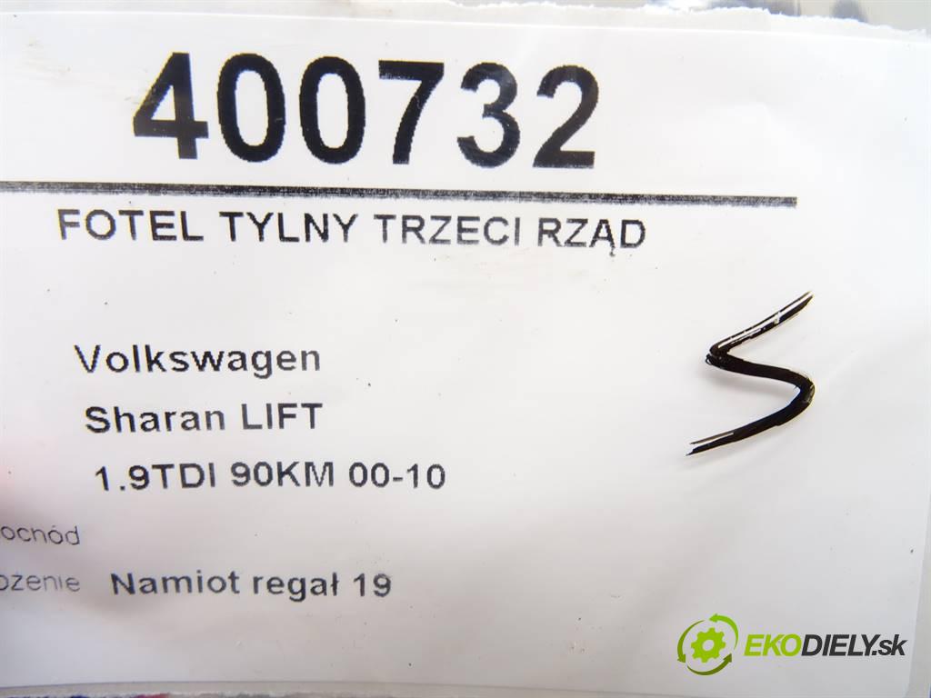 Volkswagen Sharan LIFT    1.9TDI 90KM 00-10  Sedadlo zadný tretí RIADOK:  (Sedačky, sedadlá)